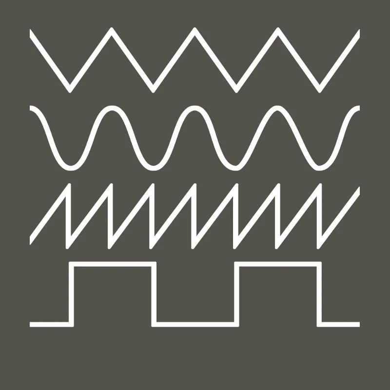 Synthesizer Waveforms (white font) #2
