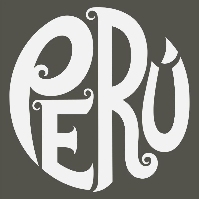 Peru - Verschnörkelte Typografie 
