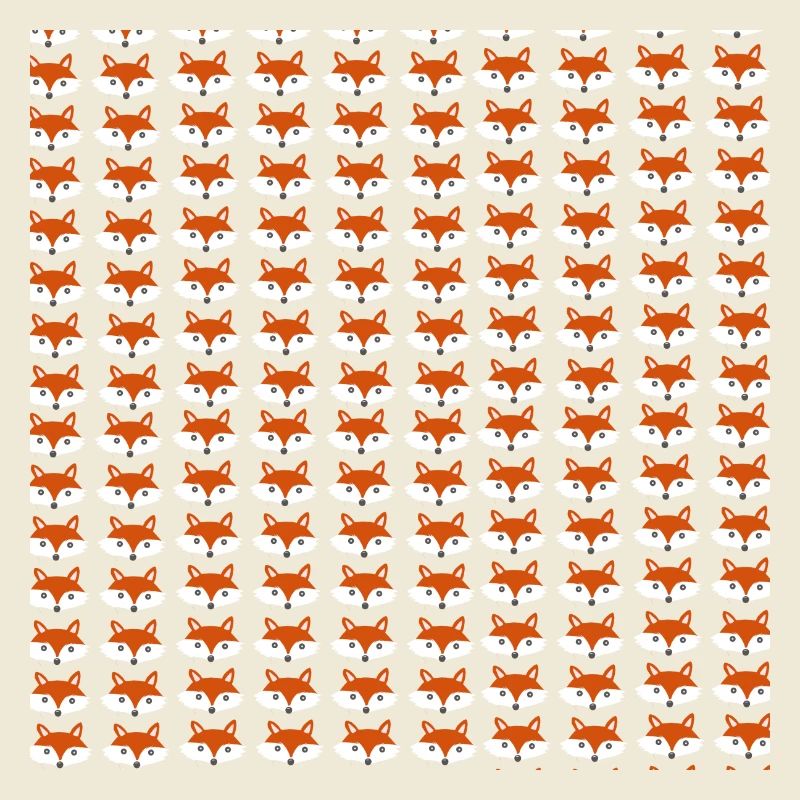 Fox head pattern, children's pattern