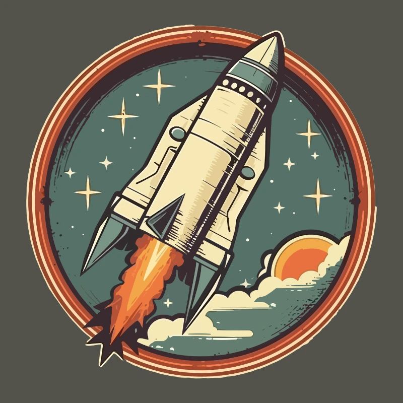 Fusée Rétro - Fusée Spatiale