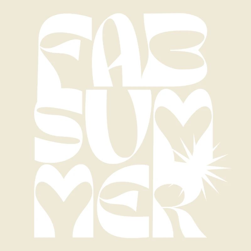 Conception typographique audacieuse de l’amour de l’été