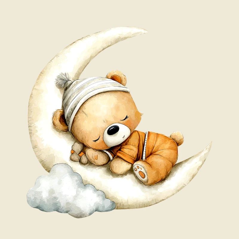 sleeping teddy bear