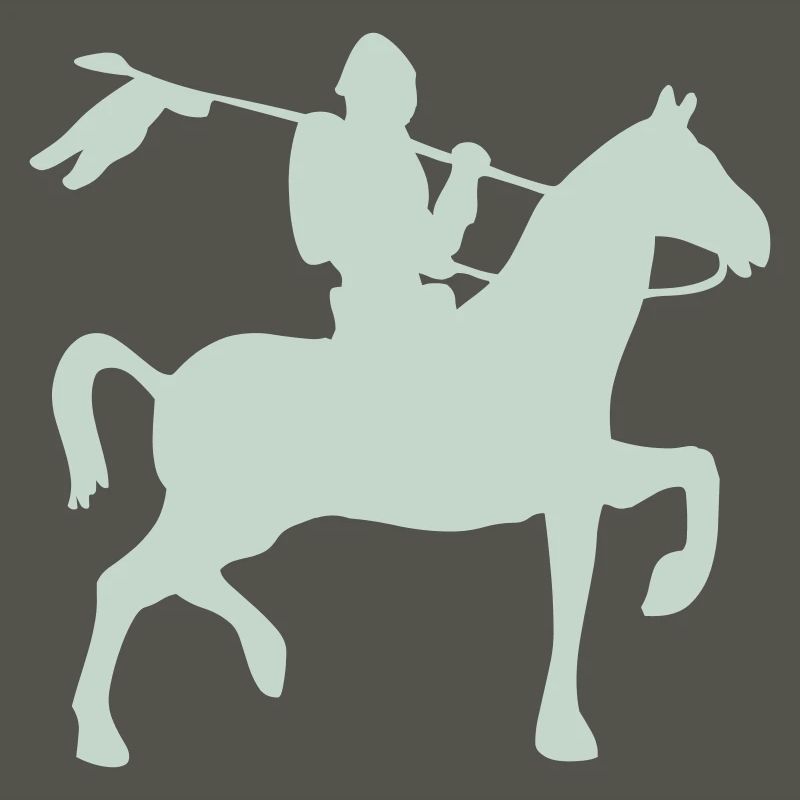 Ritter Krieger auf ein Pferd