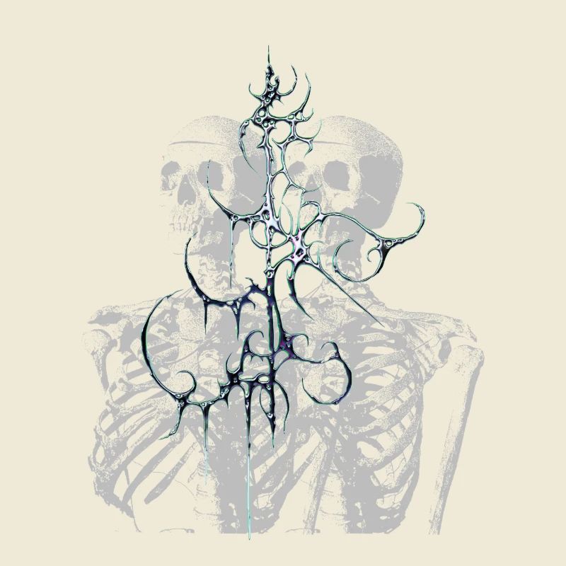 Conception esthétique de glitch skeleton melt