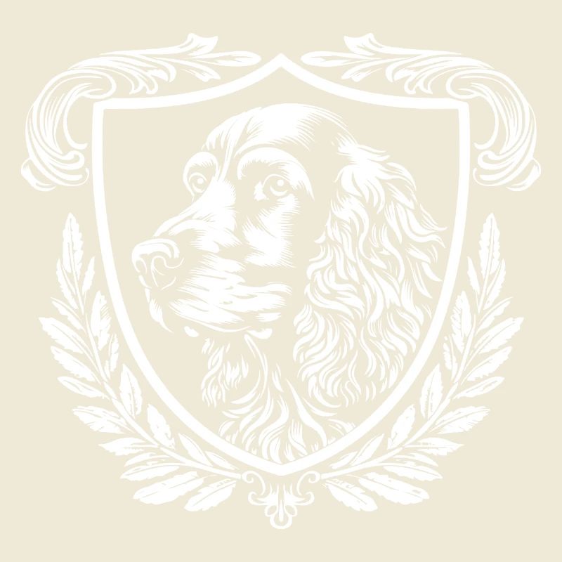 Heraldic Dog Shield: Heraldry Print