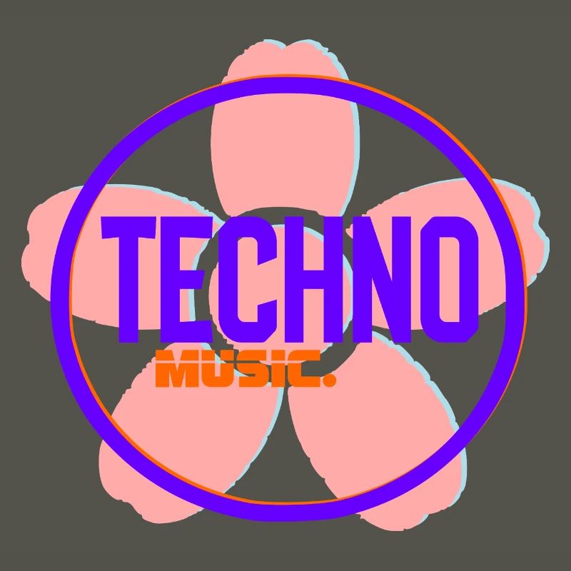 Logo néon Techno Circle