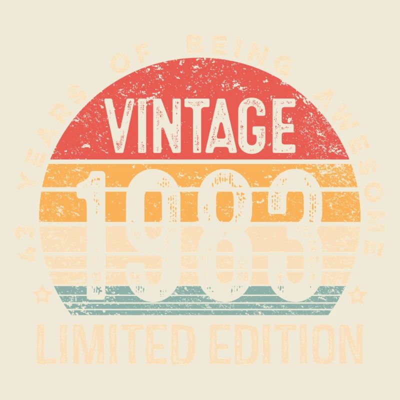 Retro 1983 Vintage Limited Edition 43. Geburtstag