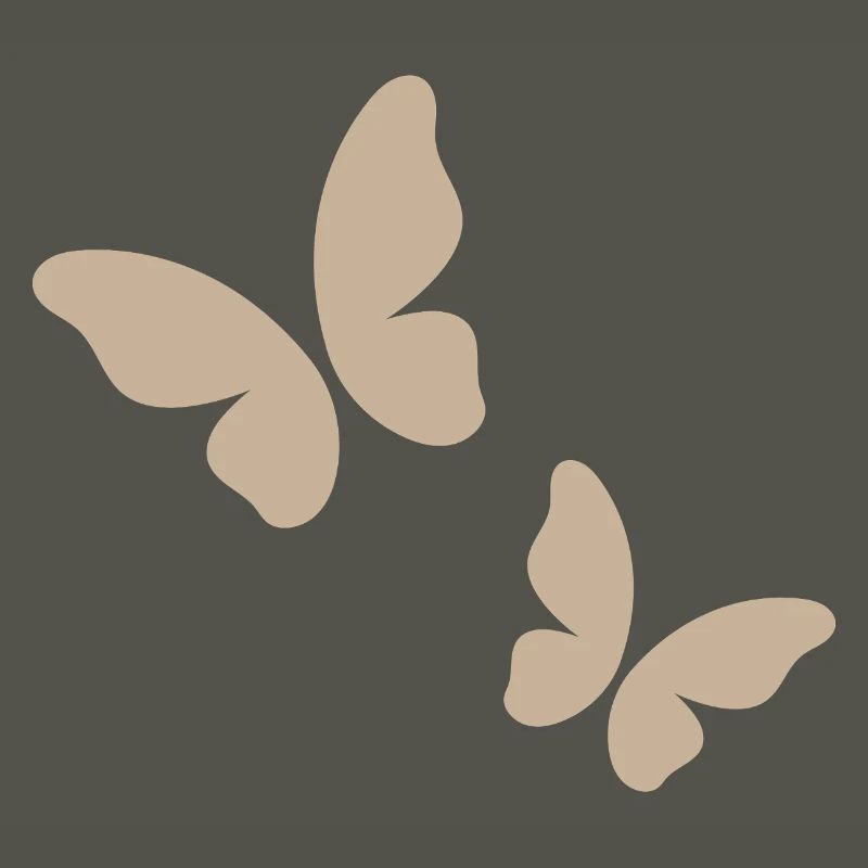Beige Butterfly Pattern