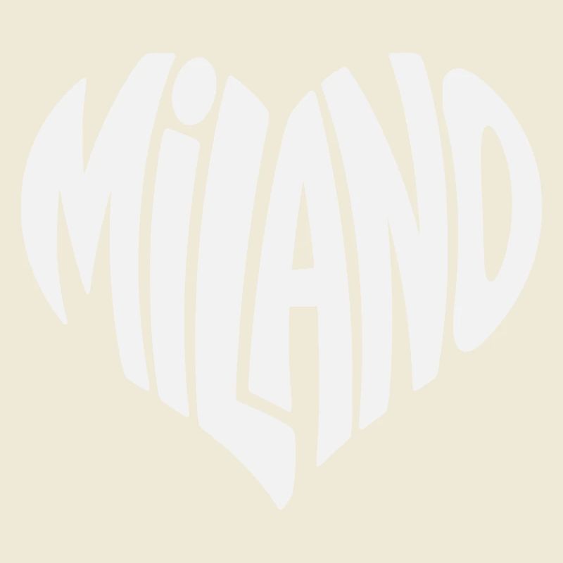 Milan Milano Typographie du cœur