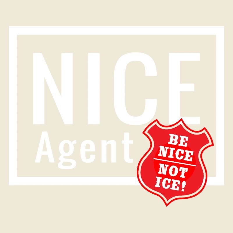 Logo d’agent NICE avec badge statement be nice