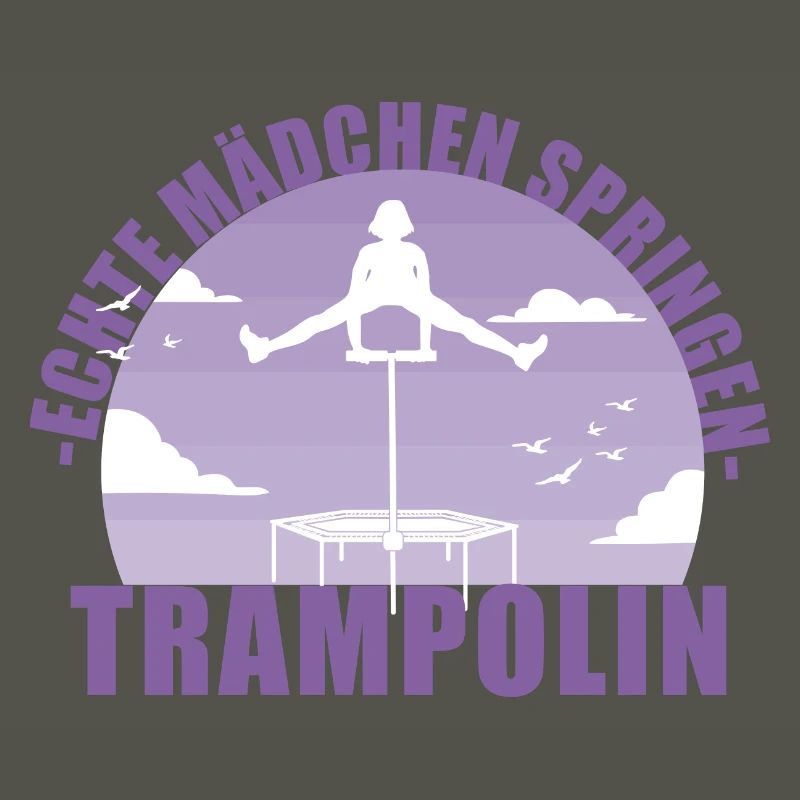 Echte Mädchen springen Trampolin Geschenk
