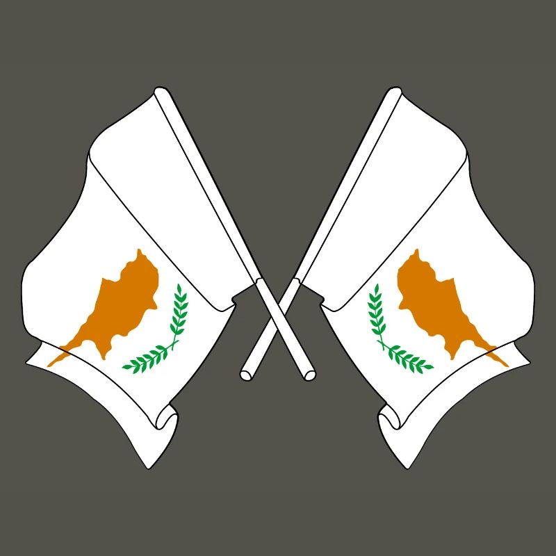 Deux drapeaux Chypre