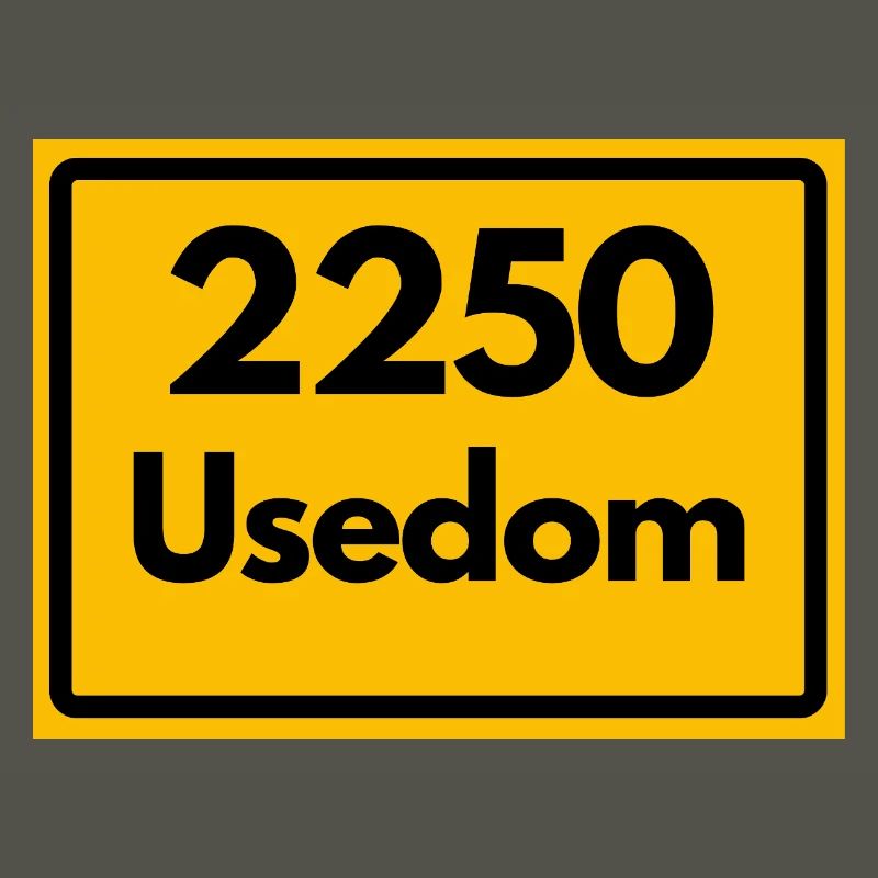 OLD POSTCODE POSTCODE RETRO 2250 USEDOM HEIMAT