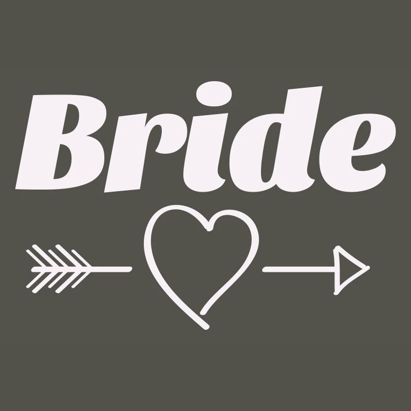 Conception de flèche de coeur de mariée