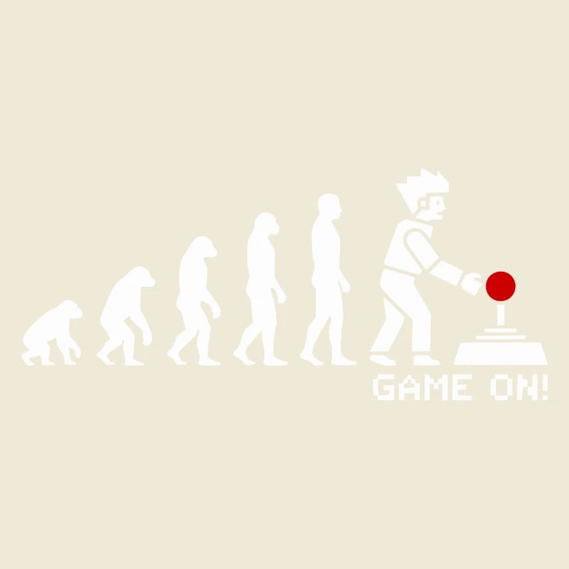 Game On Evolution: Gaming Button Gamer Nerd