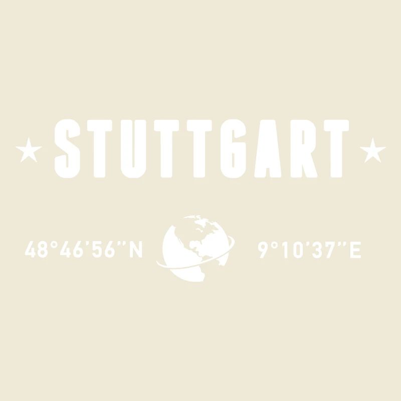 Stuttgart Germany Coordinates Gps Globe White
