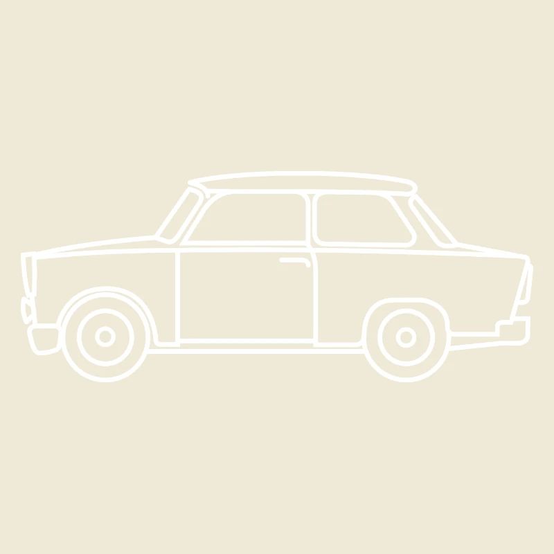 Trabi Symbol DDR Ost Oldtimer Outlines Icon