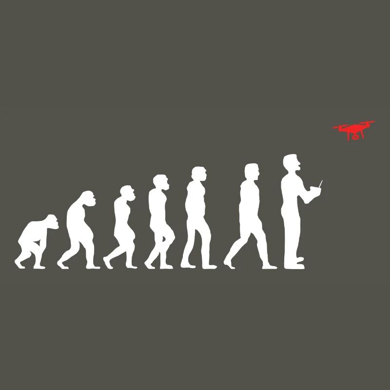 Evolution des Menschen Drohne Pilot