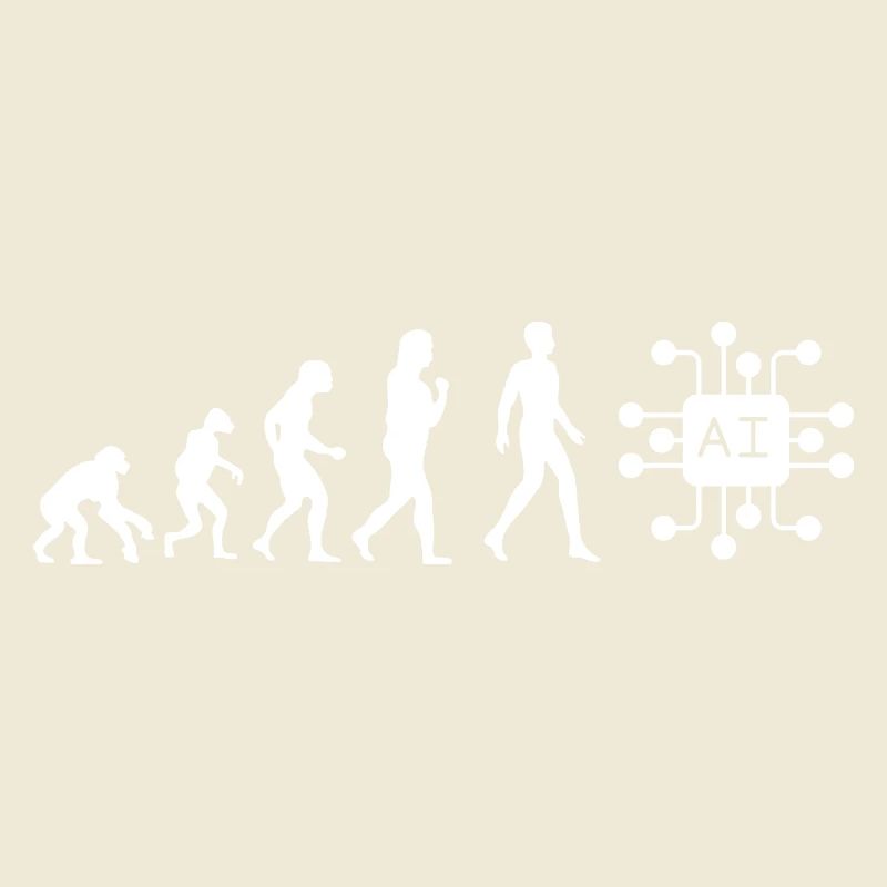 T Shirt evolution AI Artificial Intelligence fun