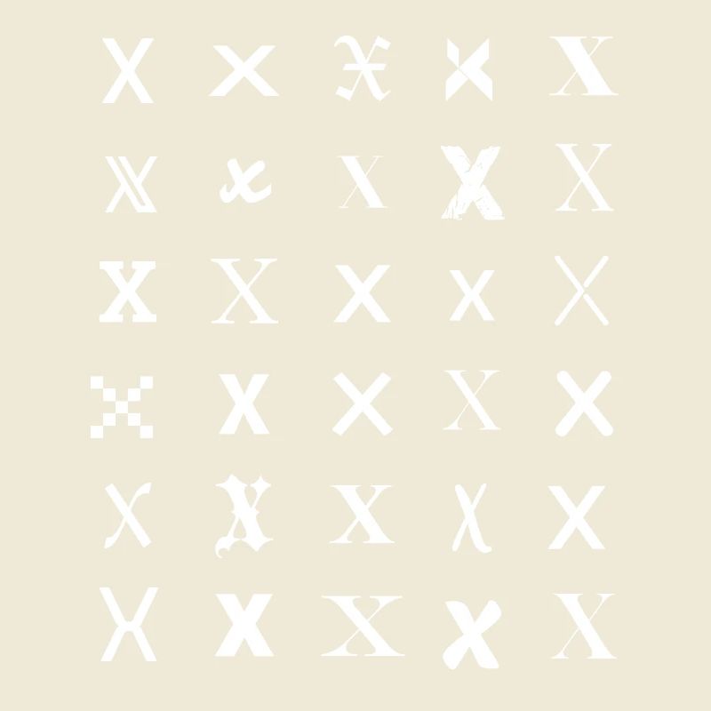 Typographie Monogramme X Pattern