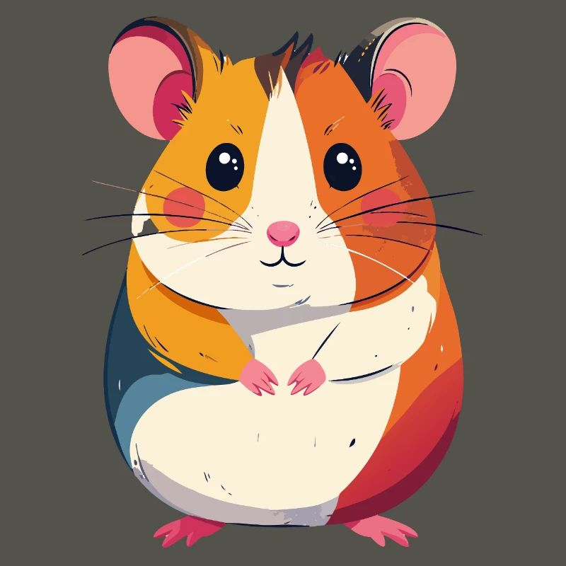 Petit motif coloré de patchwork de hamster mignon