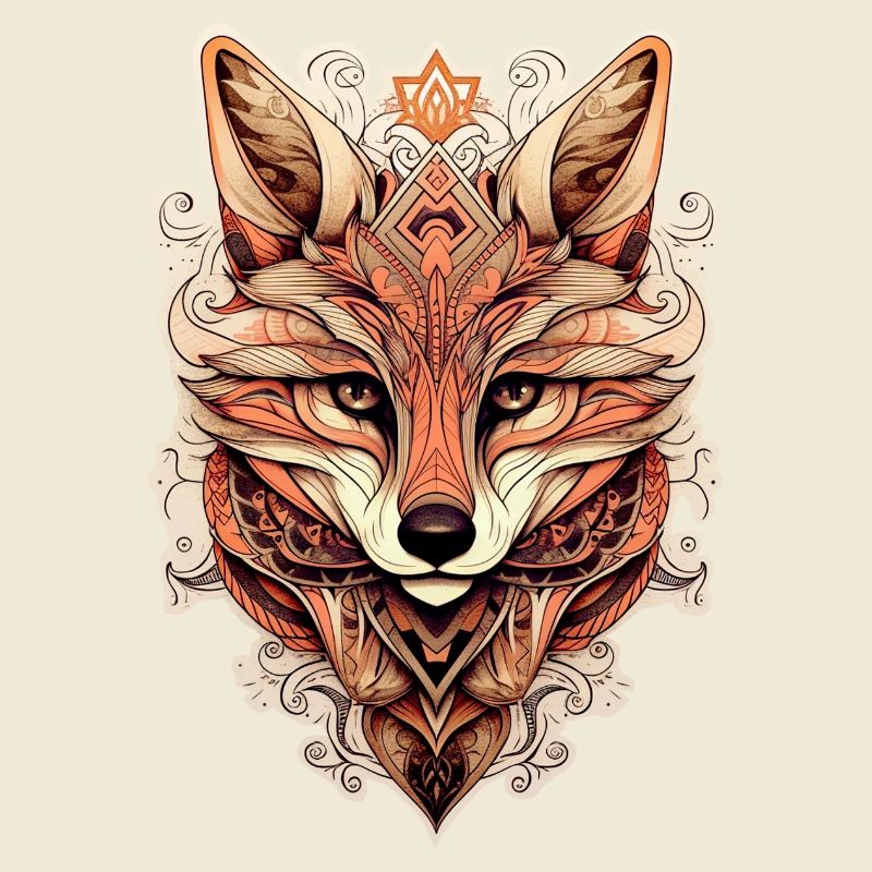 Fuchs Ornamenteler Stil - Boho