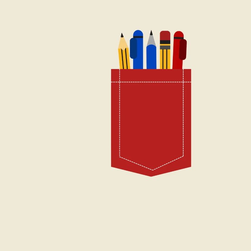Pens in a pocket - Teacher's Tee or Dr's Tee