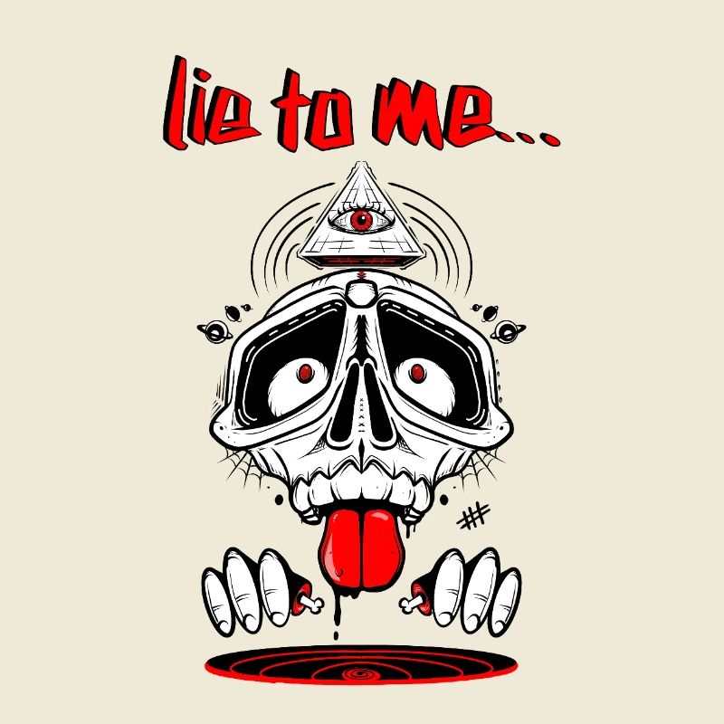 Mysterious skull with triangle