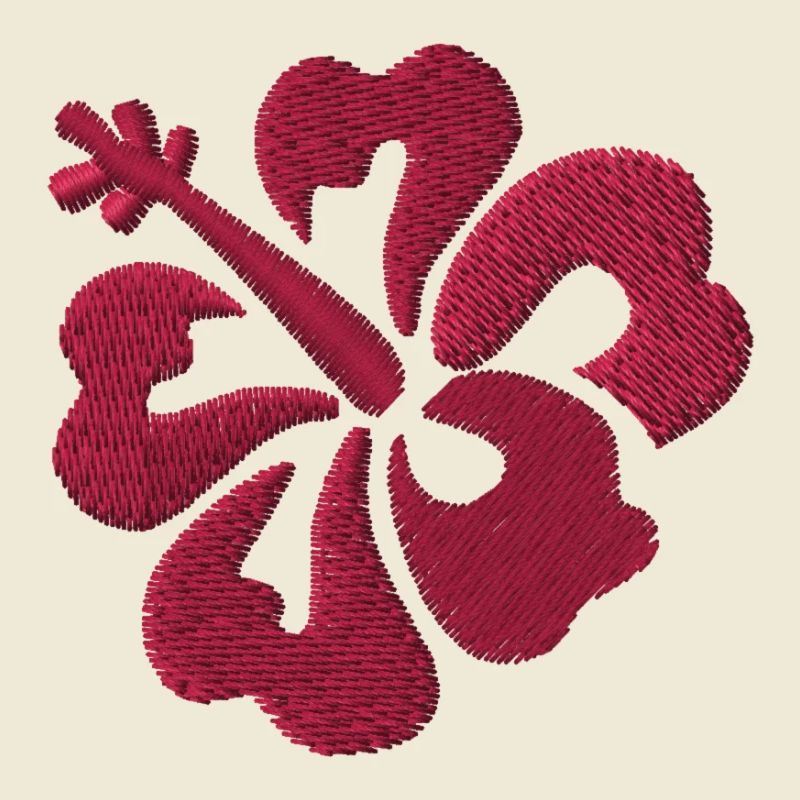 Fleur brodée