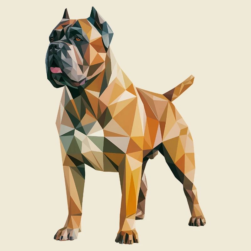 Mastiff - Cool Low Poly  Logo