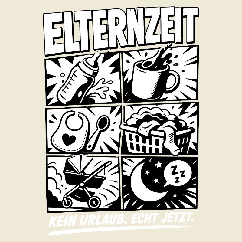 Elternzeit Comic Symbole