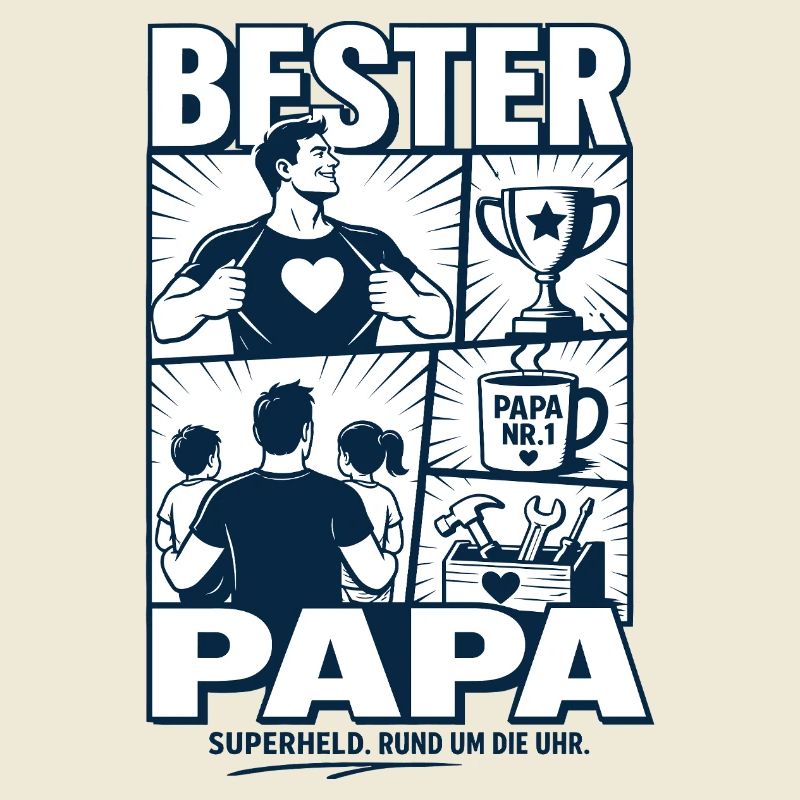Bester Papa Superheld Design