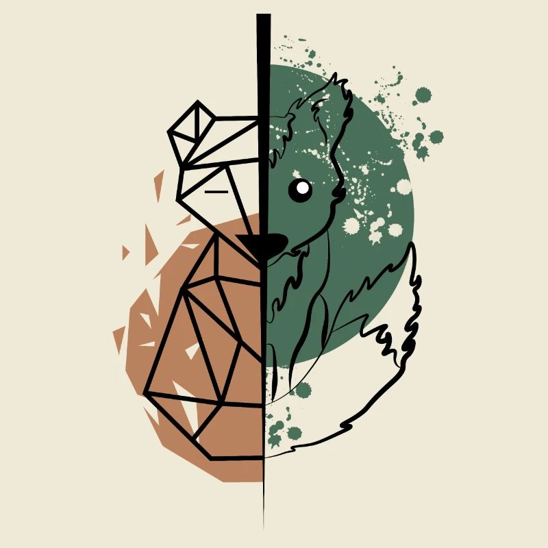Fox origami vs drawing