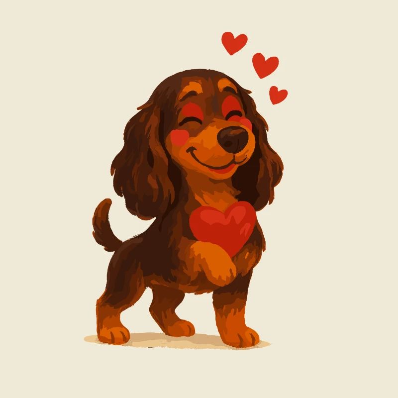 Cocker Spaniel in love