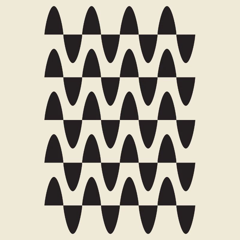 Midnight Wave Grid Pattern