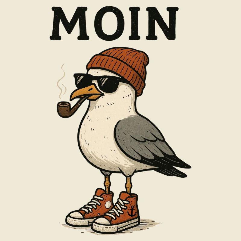 Moin Seagull Pygargue à queue blanche avec accessoires de style urbain