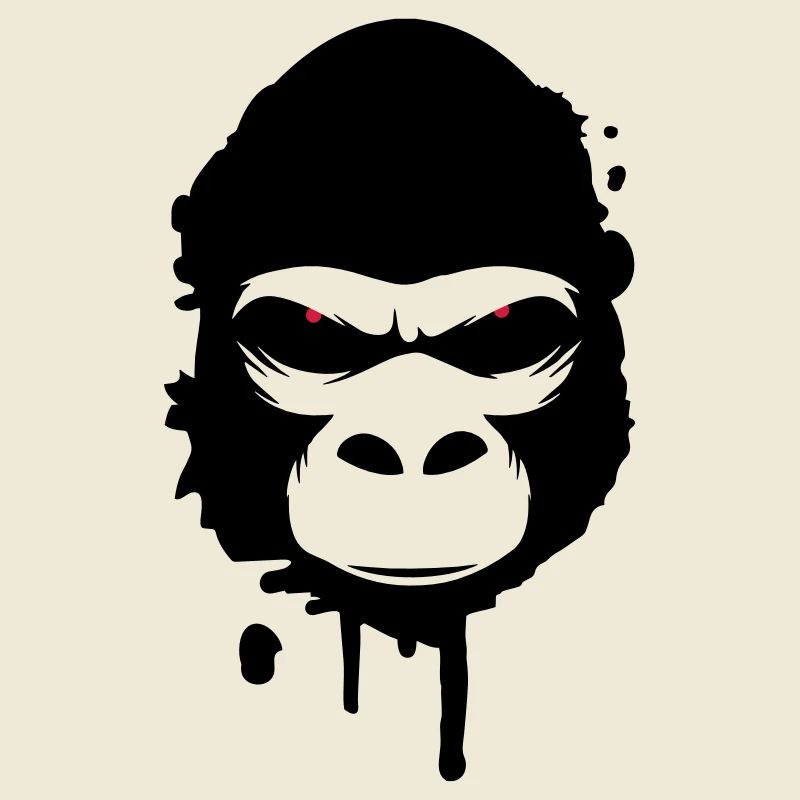 Ein Gorilla Kopf Graffiti
