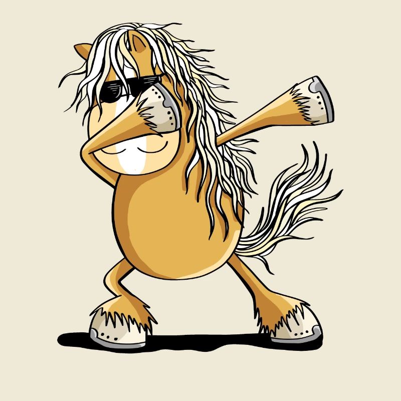 Cooles Dab Dance Pferd Dabbing Pony Comic
