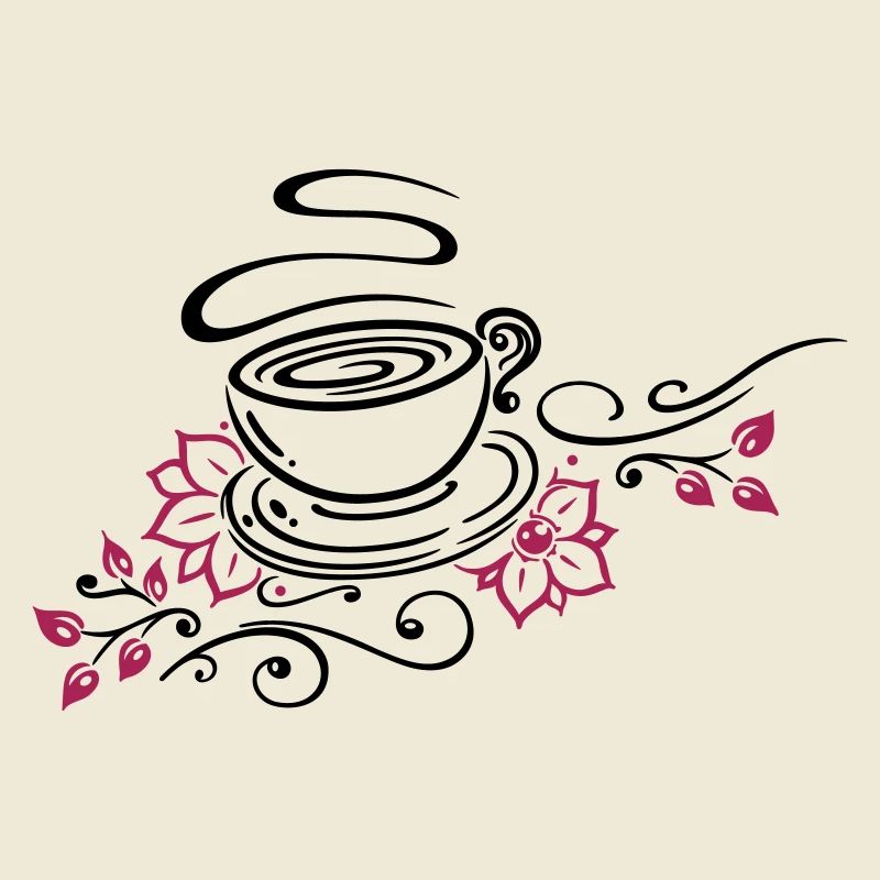 Tea, tea cup, tea time, cherry blossoms
