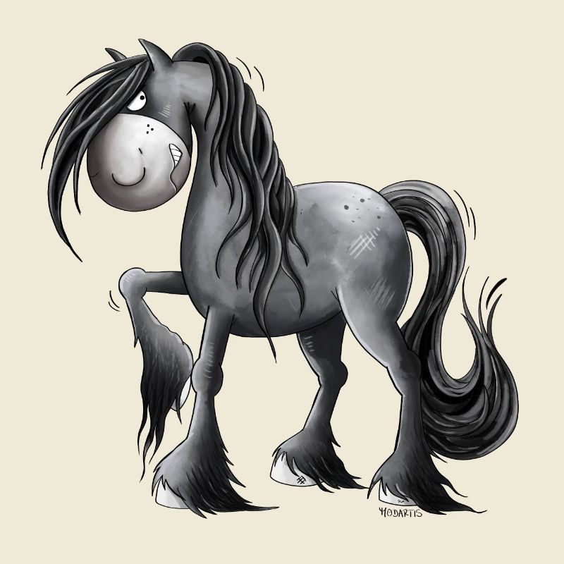 Cheval Grumpy I Bande Dessinée Pour Cavalier