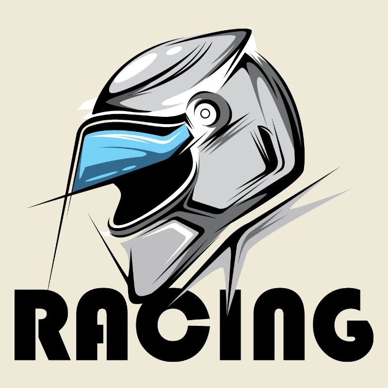 Icône de casque de course Illustration graphique de course