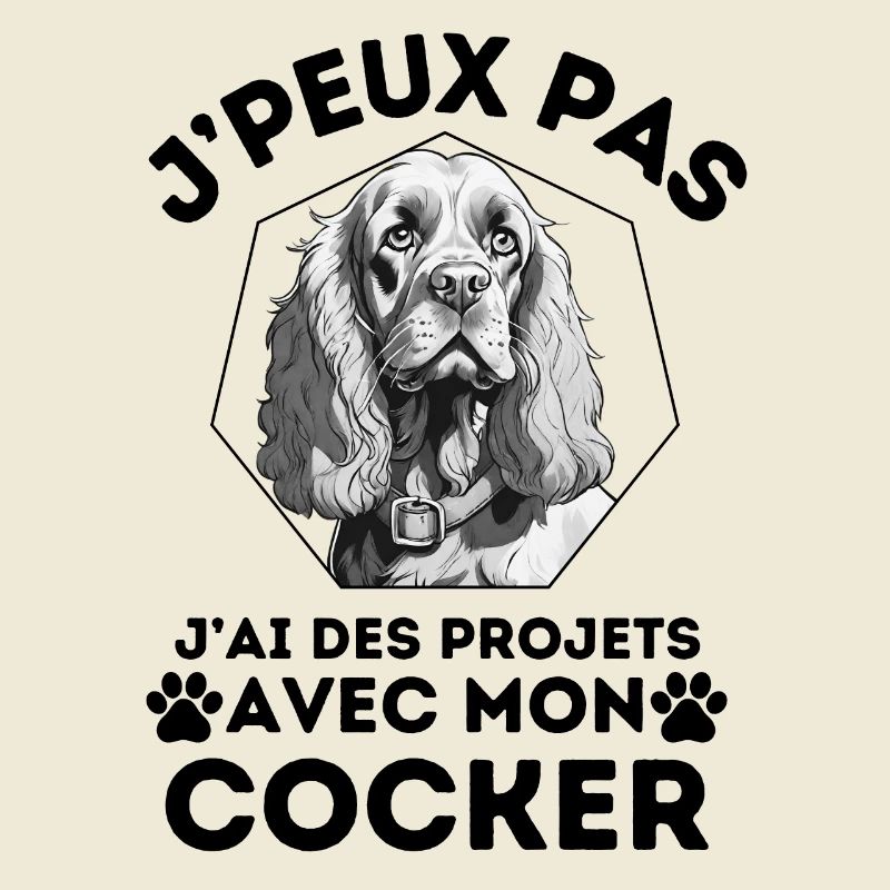 j ai des projets avec mon cocker chien mignon 2
