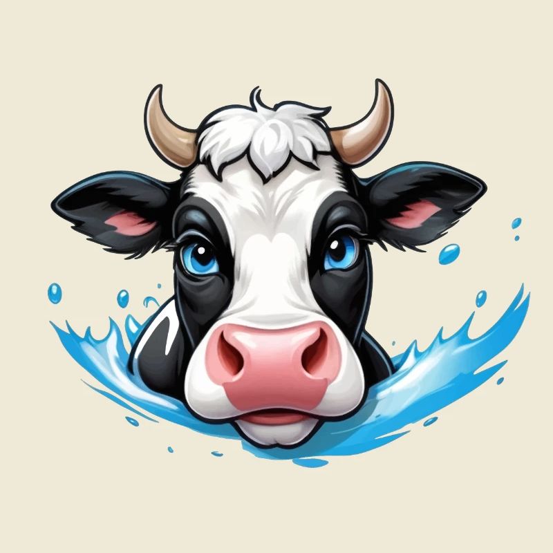 Douce éclaboussure de vache