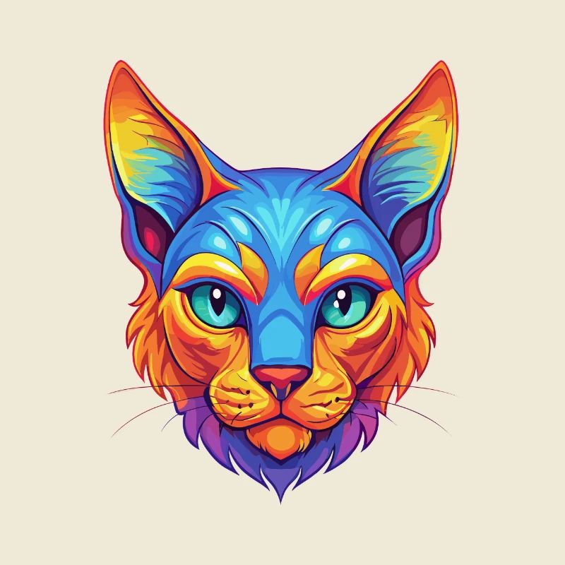 Chat Rex allemand, race de chat, dessin animé, animal de compagnie kawaii