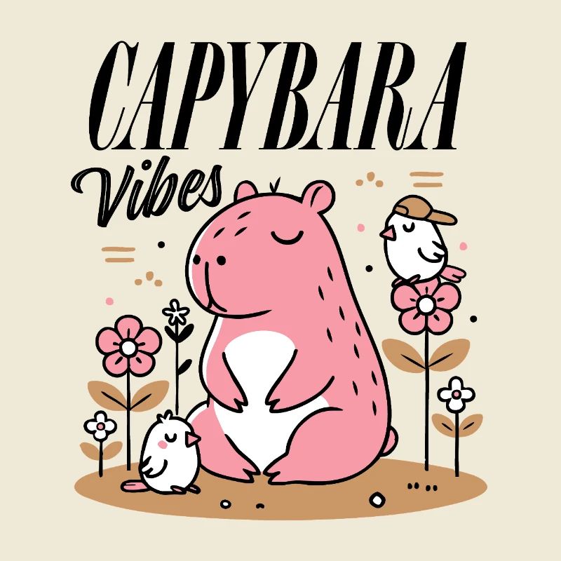 Capybara détendu avec des amis