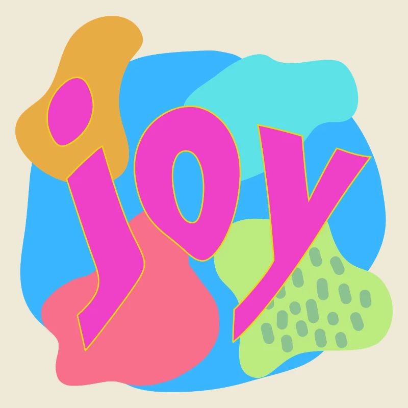Lebendige Joy-Expression im Pop-Art-Stil