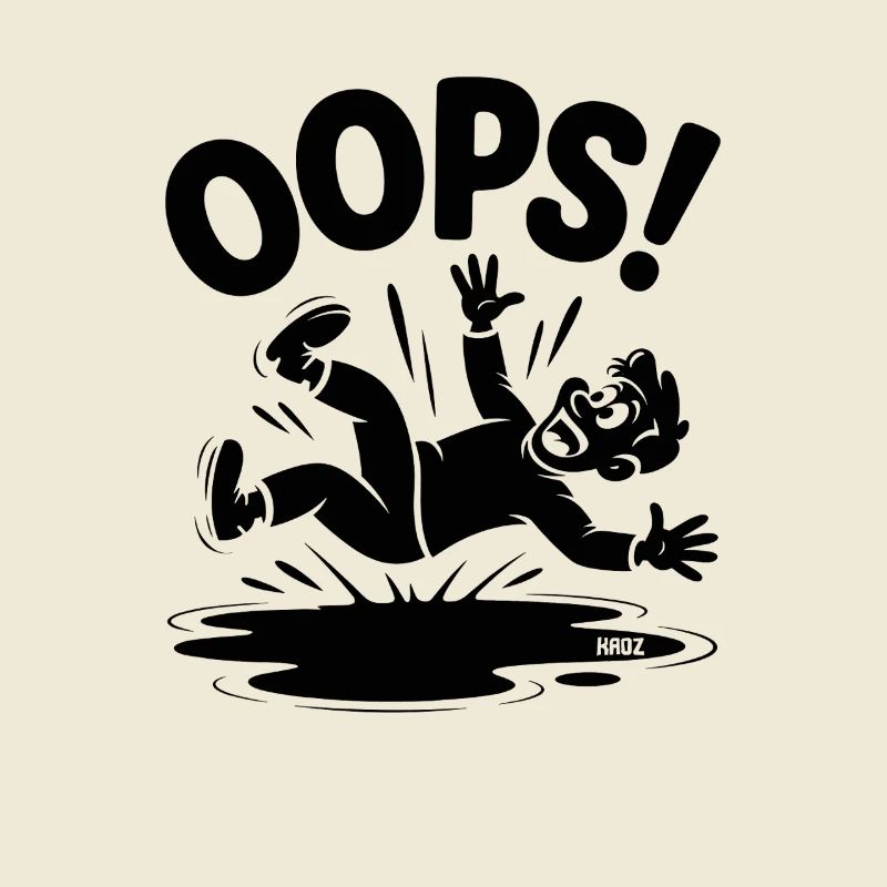OOPS Fall Cartoon Funny Case