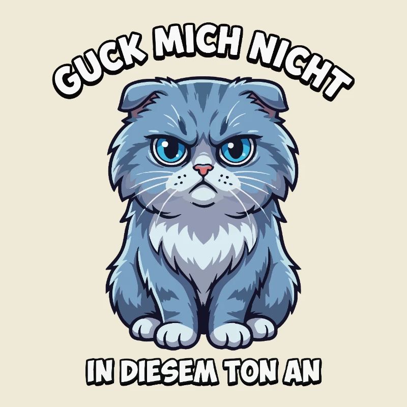 Ne me regarde pas comme ça – chat de dessin animé