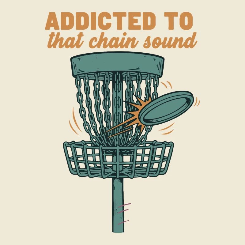 Accro à ce panier de disque de golf à son de chaîne