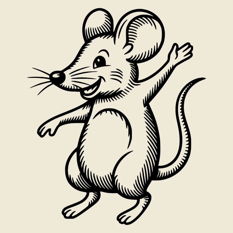 Mouse Dancing Jumping Laughing Jumping Waving Celebrating
